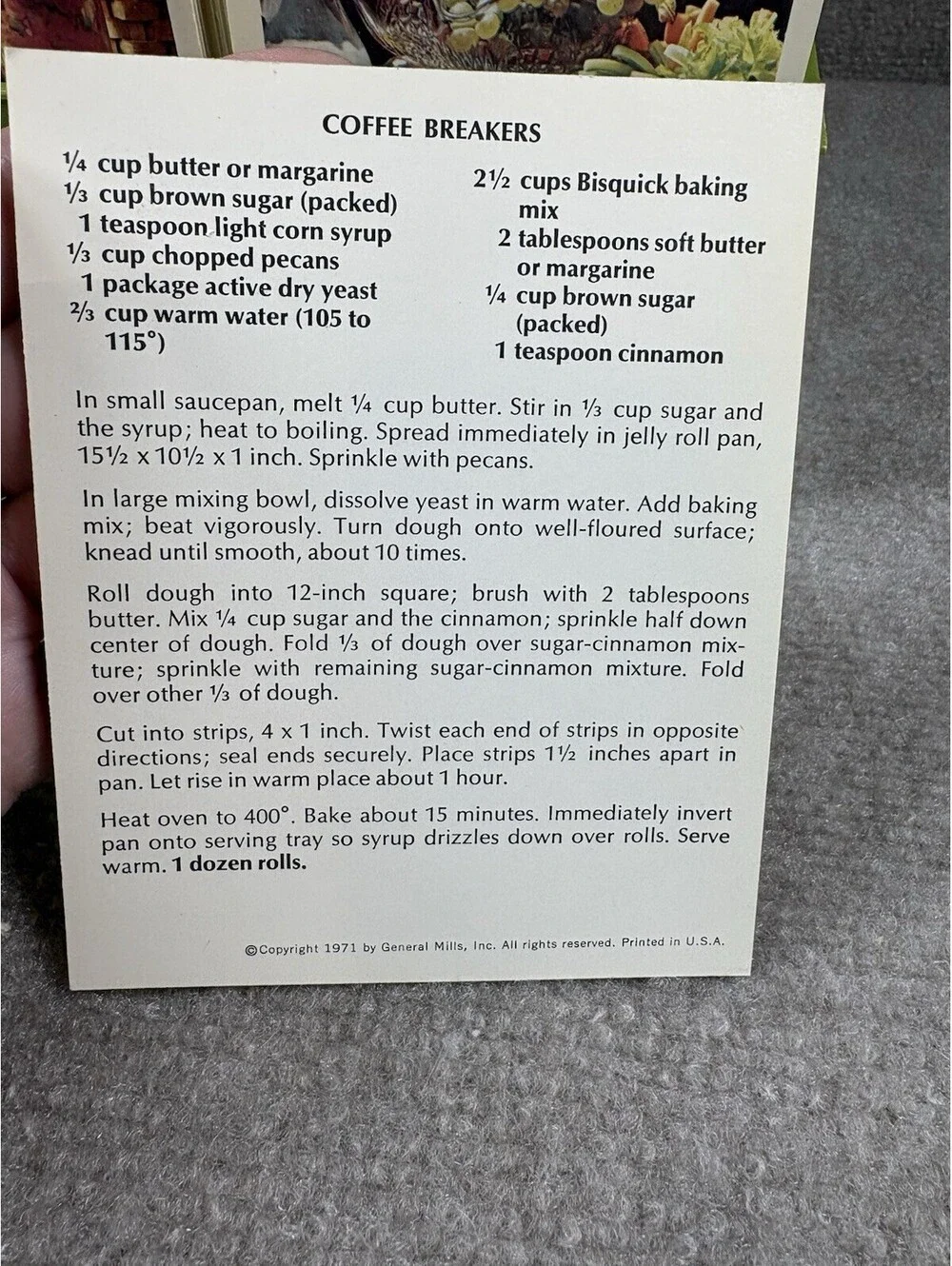 Vintage 1971 Betty Crocker Recipe Card Library Green Box *Some Recipes Missing